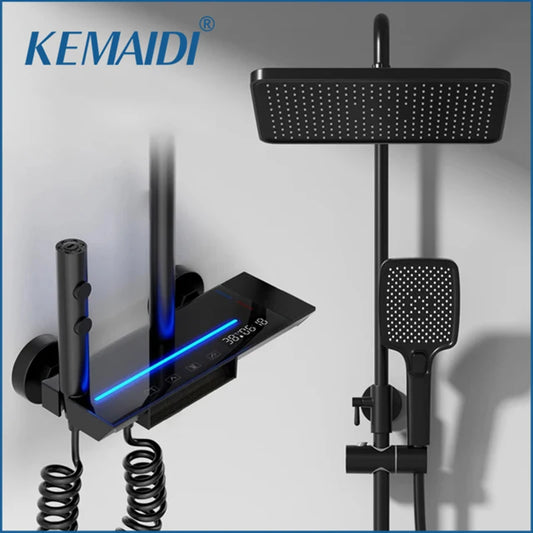 Kemaidi Brass Bathroom Faucet Ways Shower Faucet Digital