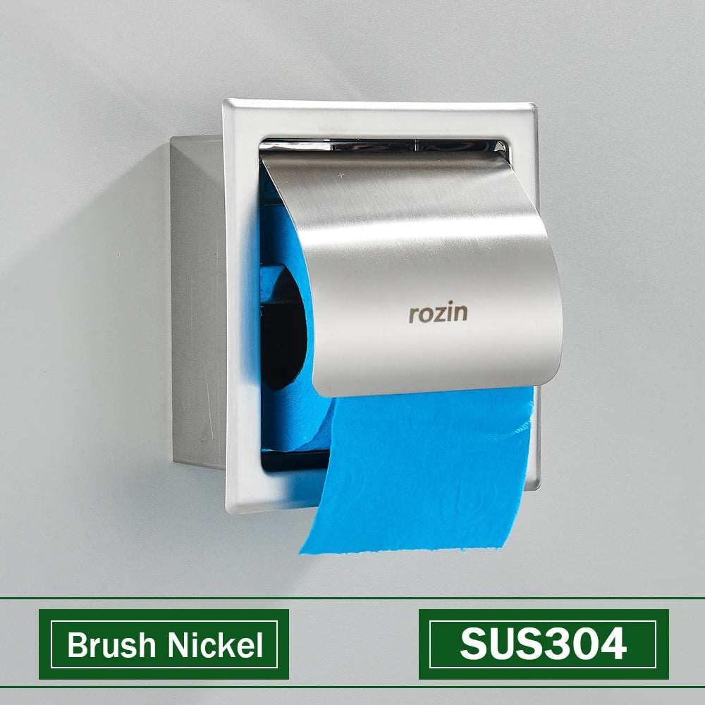 Rozin Waterproof Toilet Paper Holder Stainless Steel Wall