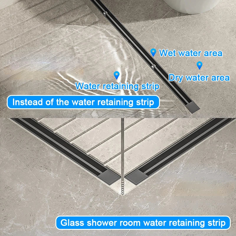 2cm Wide Floor Drain Stainless Steel Linear Narrow