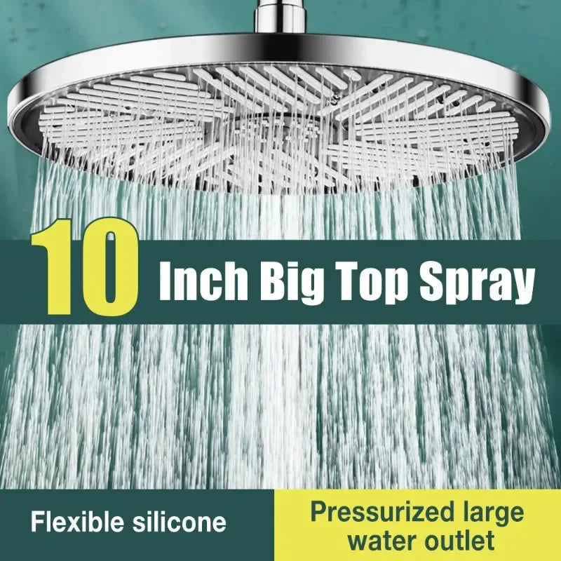 10 Inch Big Panel Rainfall Shower Head High