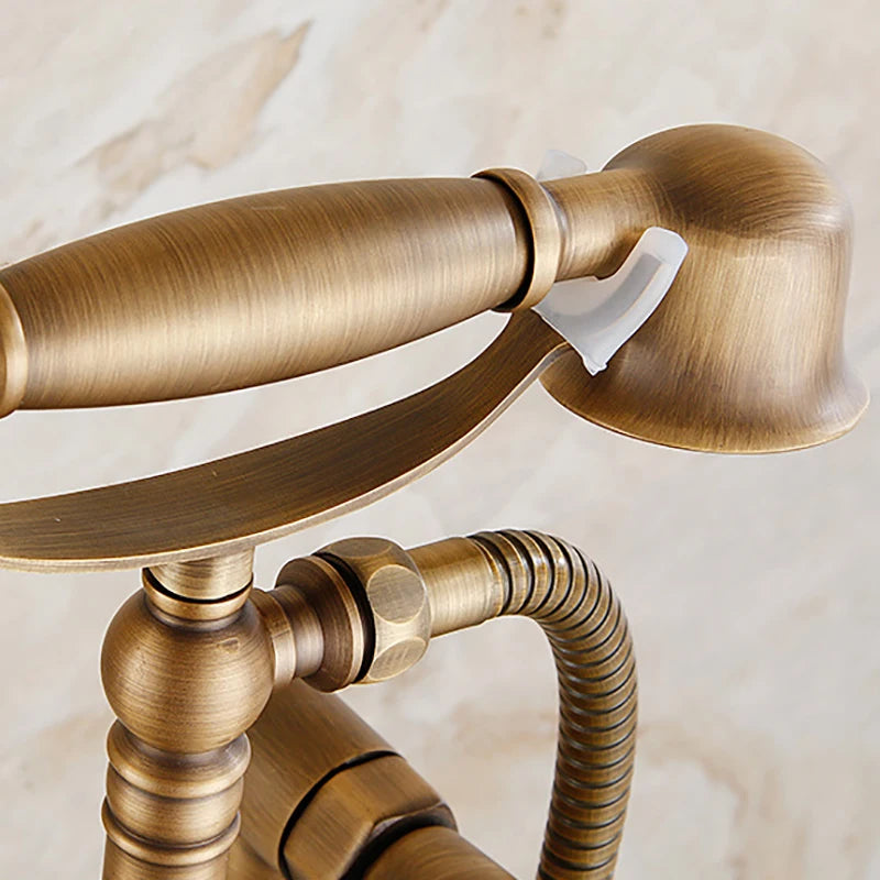 Brass Bathroom Faucet Bathtub Faucets 360 Rotation Floor
