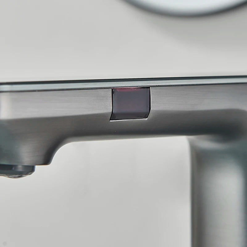 Luxury Silver Gray Smart Lcd Daul Sensor Bathroom