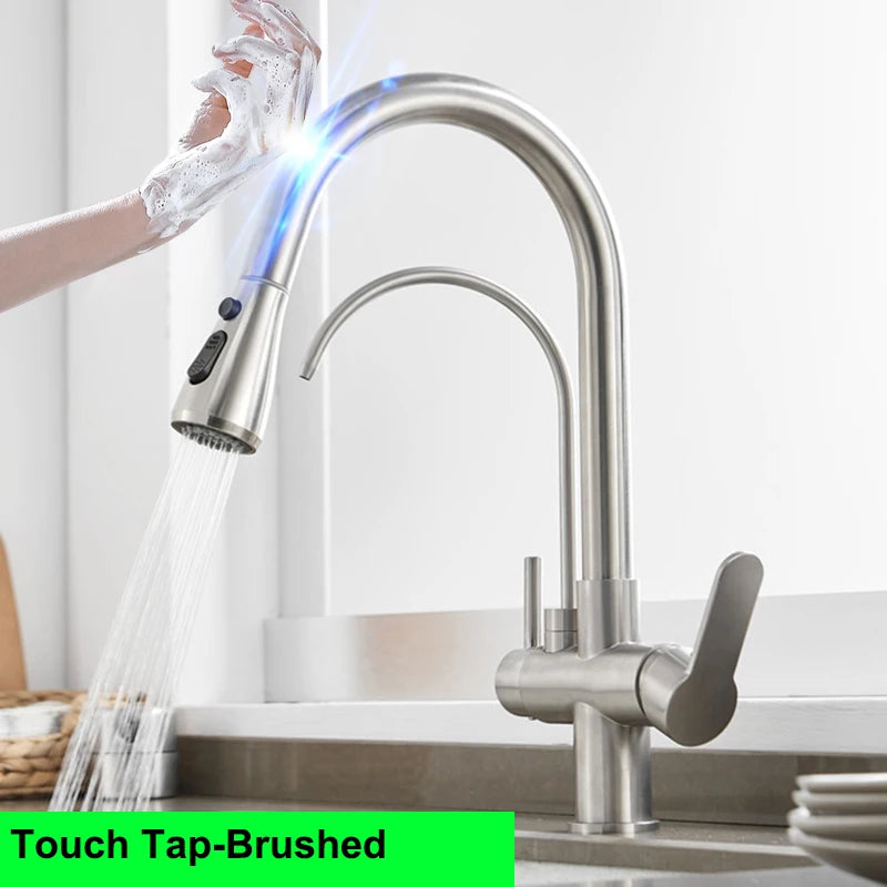 Feiyu Touch Filter Sink Faucet Pull Down Cold
