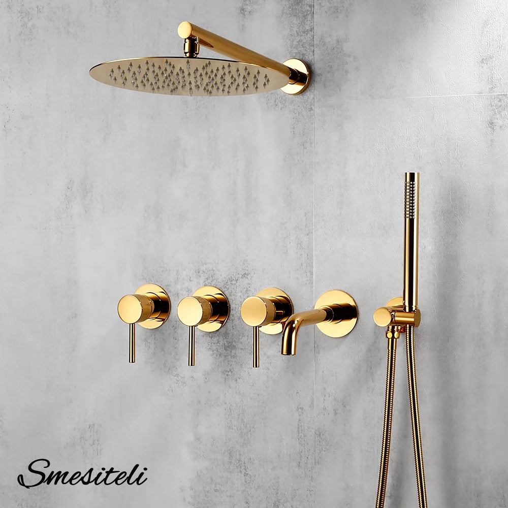 Bathroom Shower Faucet Bathroom Mixer Tap Bathtub Brass