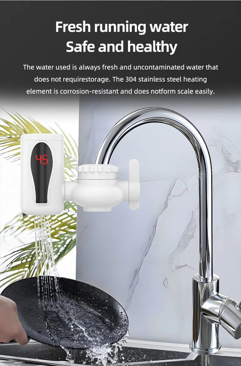 3000w Instant Electric Water Heater Rapid Heating Bathroom