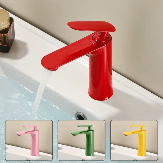 Pink Bathroom Basin Faucet Red Bathroom Faucet Sink