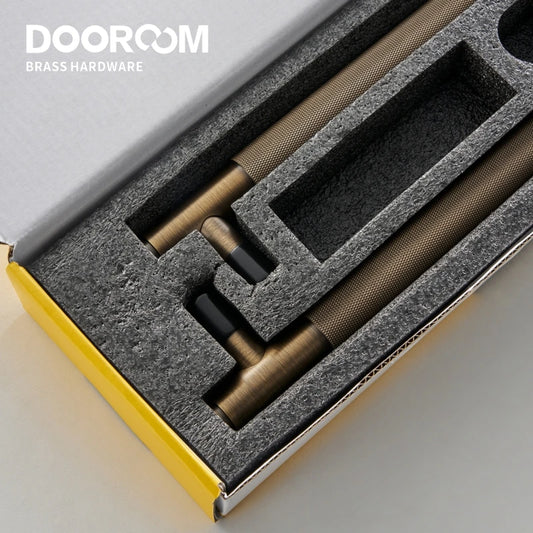 Dooroom Antique Brass Door Double Sided Knurled Pull