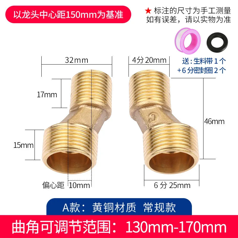 2pcs Solid Brass Wall Mounted Replacement Angle Valve