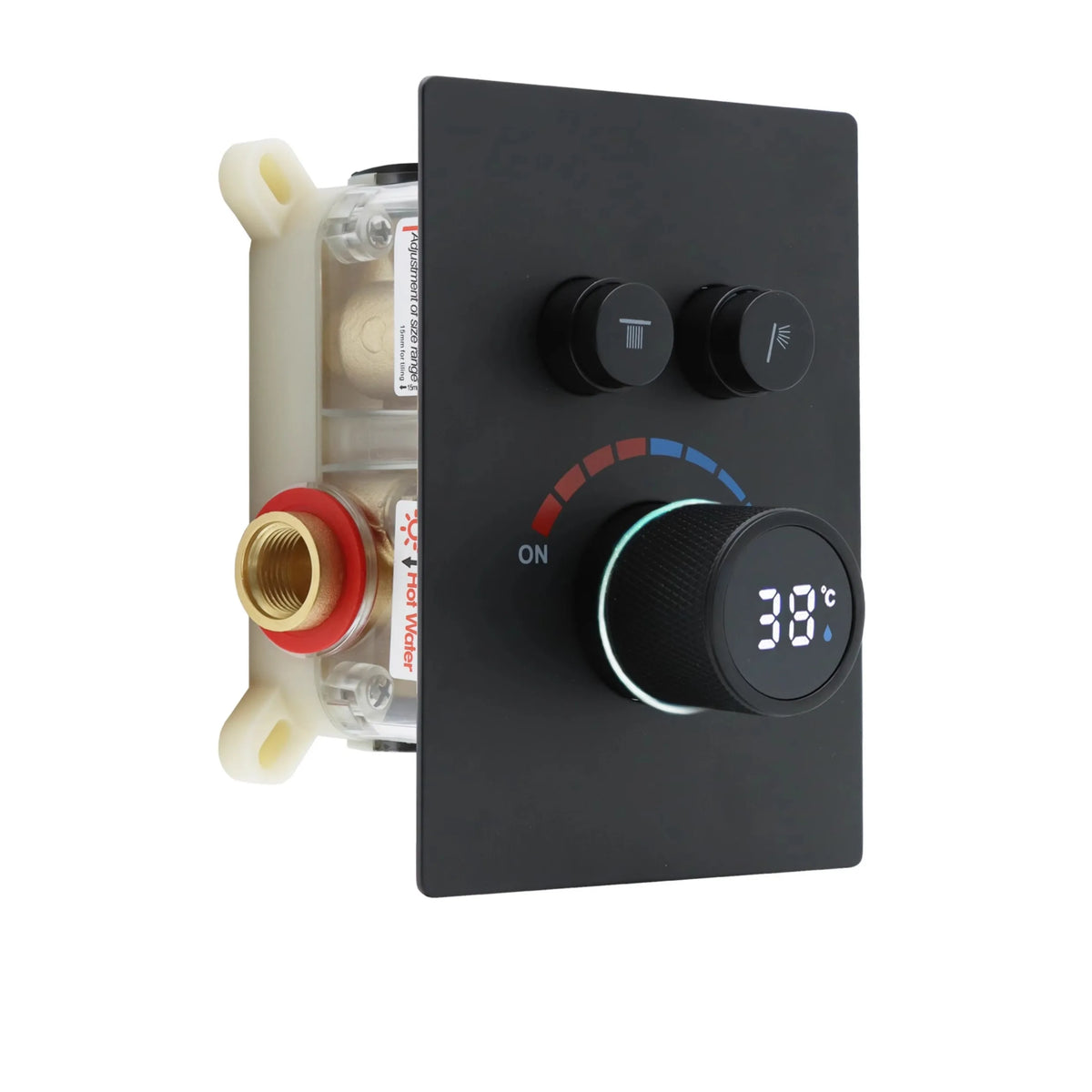 Digital Or Way Water Out Wall Mounted Black
