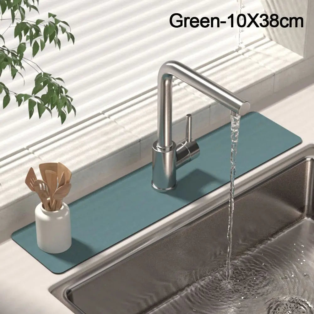 Solid Color Sink Faucet Mat Diatomite Absorbent Faucet