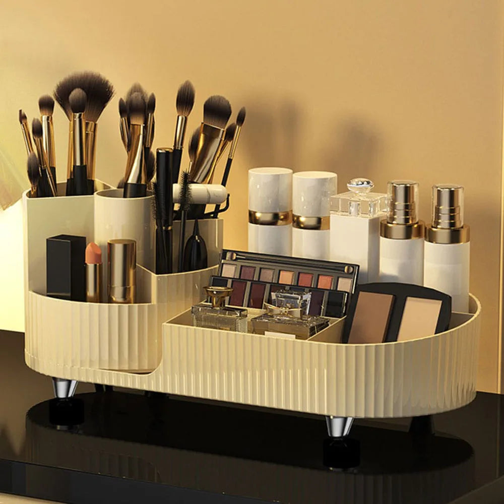 360 Rotatable Makeup Storage Organizer Multi-Grid Divided Holder