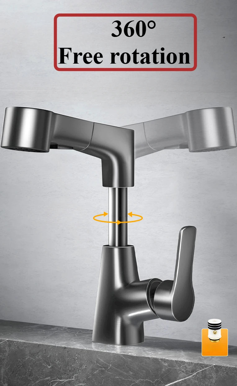 Basin Faucet Bathroom Pull Out Lift Mixer Tap