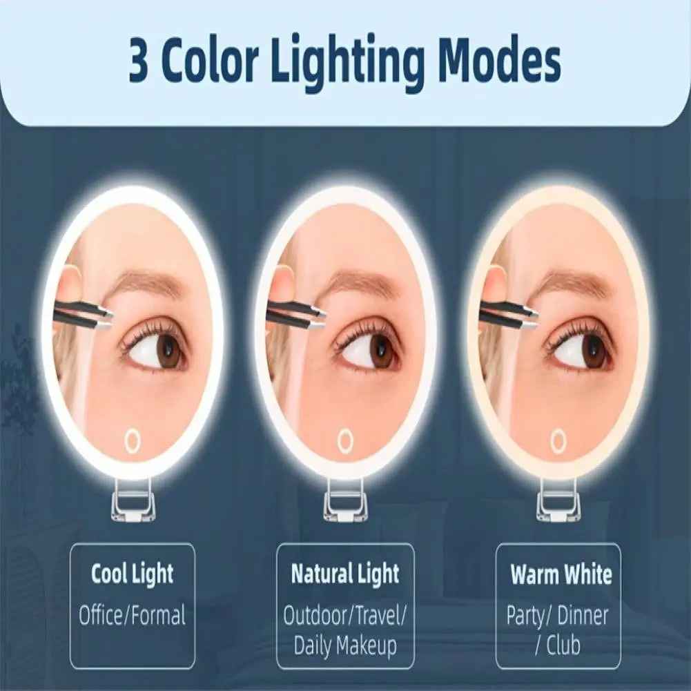 10/20/30x Magnifying Mirror Led Light Tweezers 360 Degrees