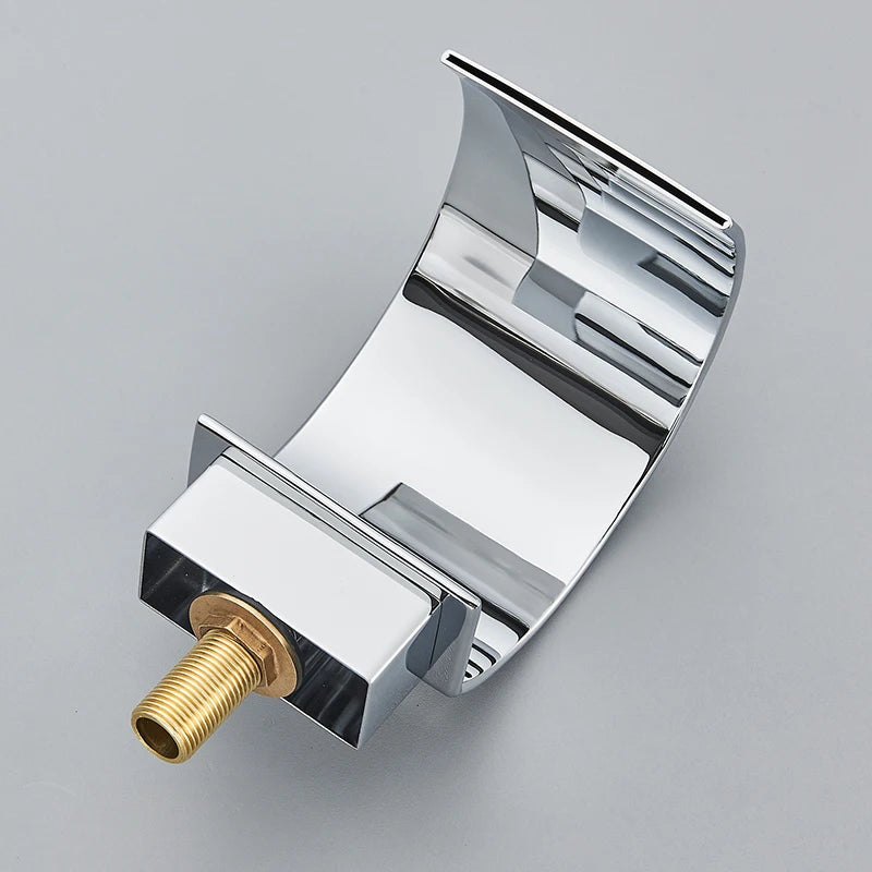 Saeuwtowy Crystal Handle Waterfall Bathroom Basin Faucet Hole