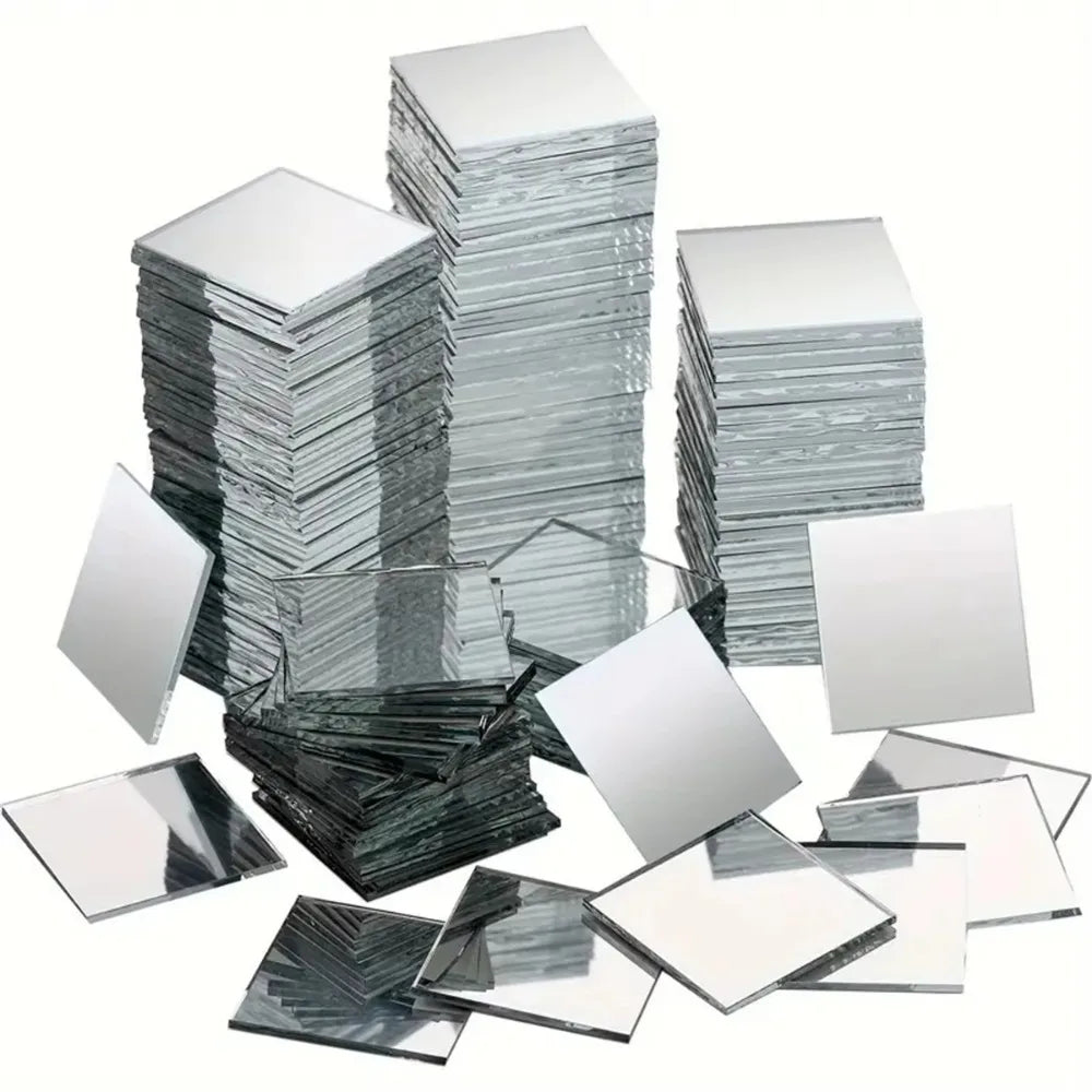 5cm/4cm Mirror Wall Sticker Acrylic Square/Heart 3d Wall