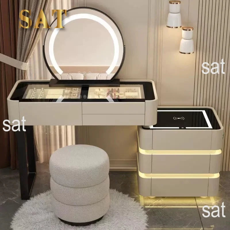 Modern Lighted Adjustable Extendable Bedroom Vanity Makeup