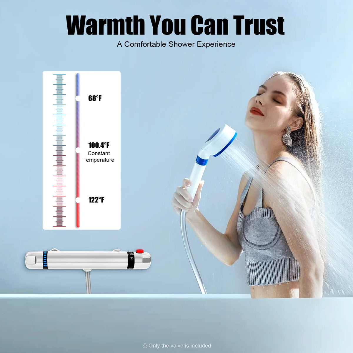 High-End Brass Thermostatic Shower Mixer Valve 38 Constant