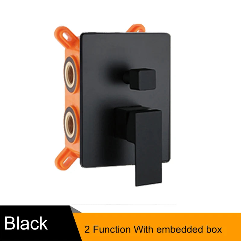 Bakala Black Golden Brass Shower Faucet Mixing Valve
