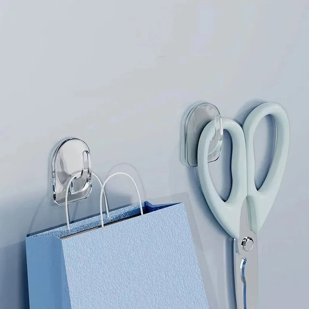 Transparent Strong Adhesive Mini Hook Door Bathroom Mirror
