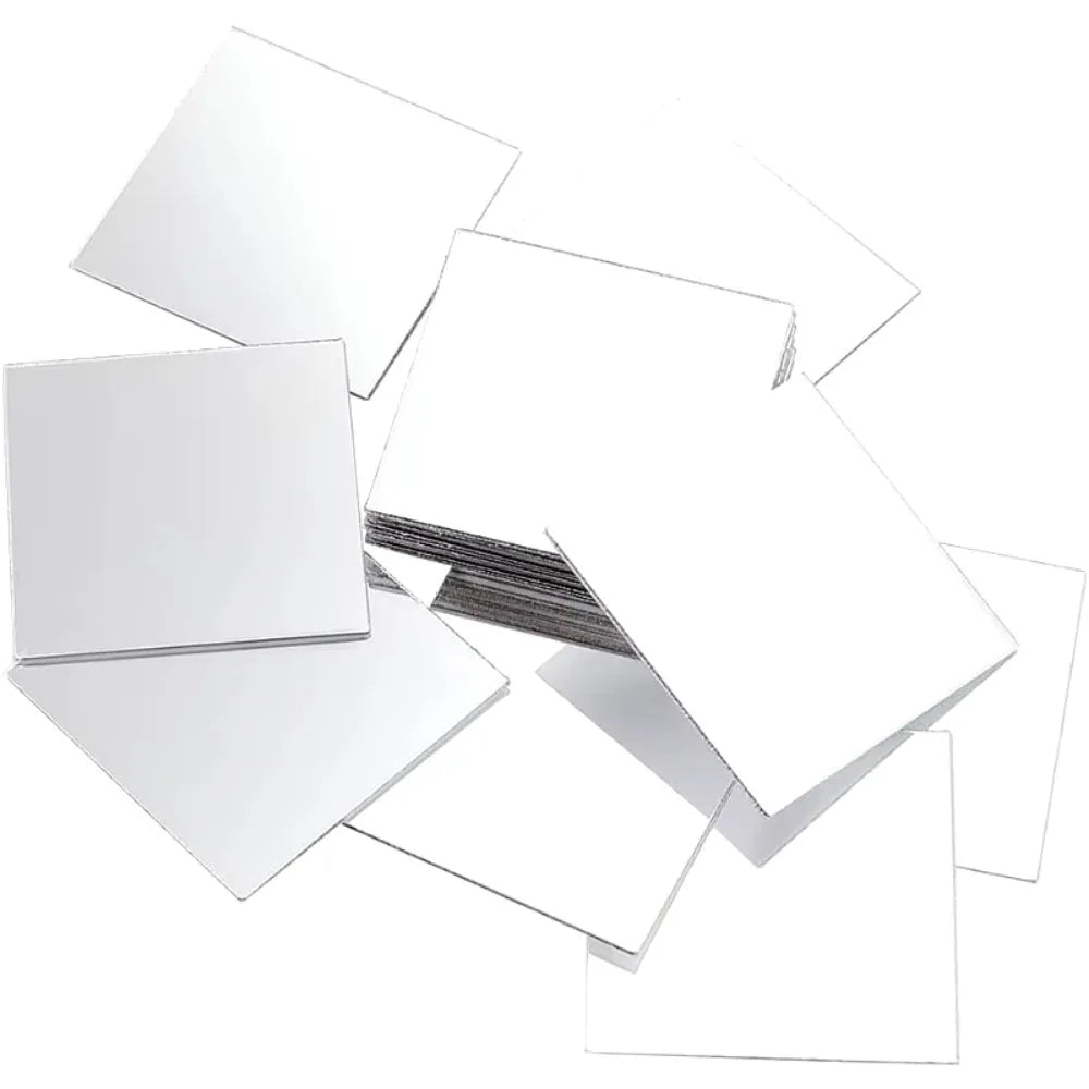 5cm/4cm Mirror Wall Sticker Acrylic Square/Heart 3d Wall