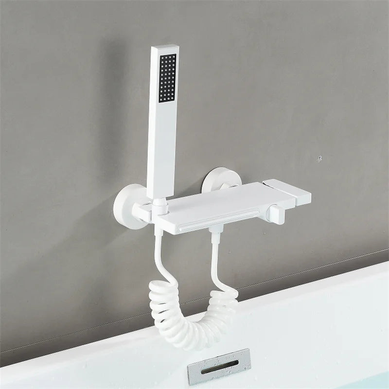 Tuqiu Gray Bathtub Shower & Cold Black Bathroom