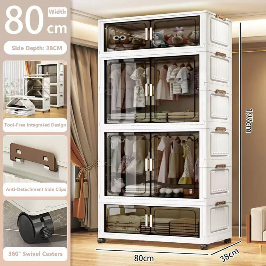 Multi-Functional Folding Storage Cabinet Doors Office Bathroom