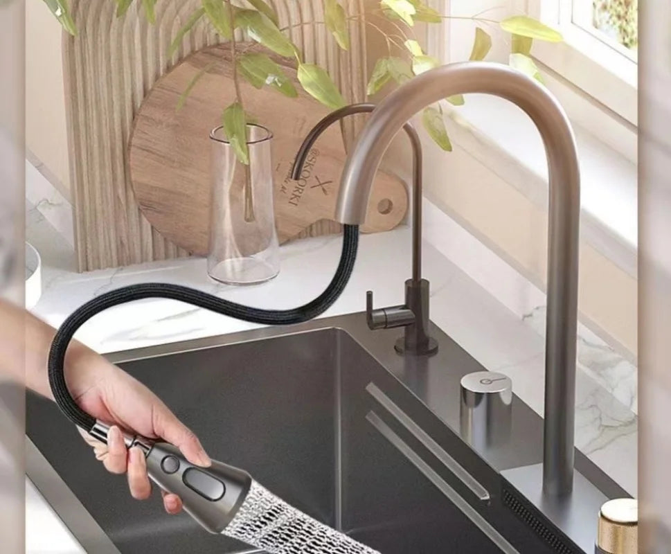 Large Waterfall Style Rain Shower Dishwasher 304 Stainless