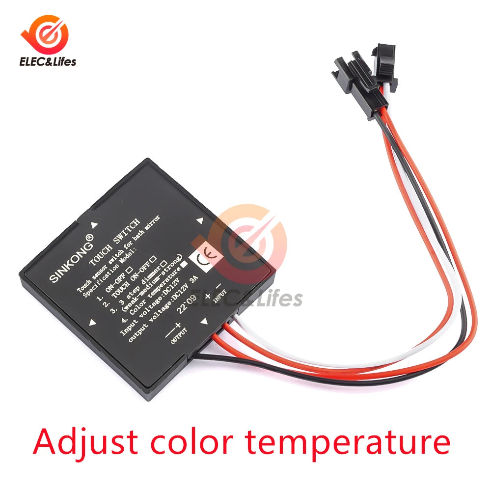 Dc 5-12v Bathroom Mirror Switch Touch-Switch Sensor Led