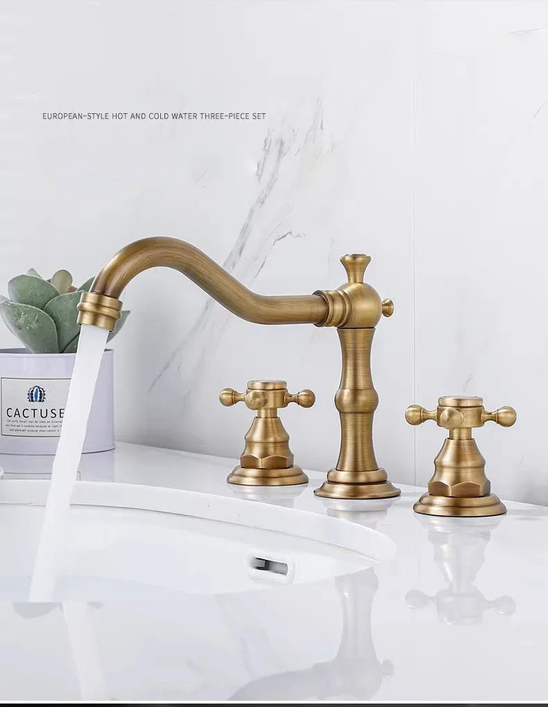 Kmmoun Fixed Spout Bathroom Basin Faucet Hole Deck