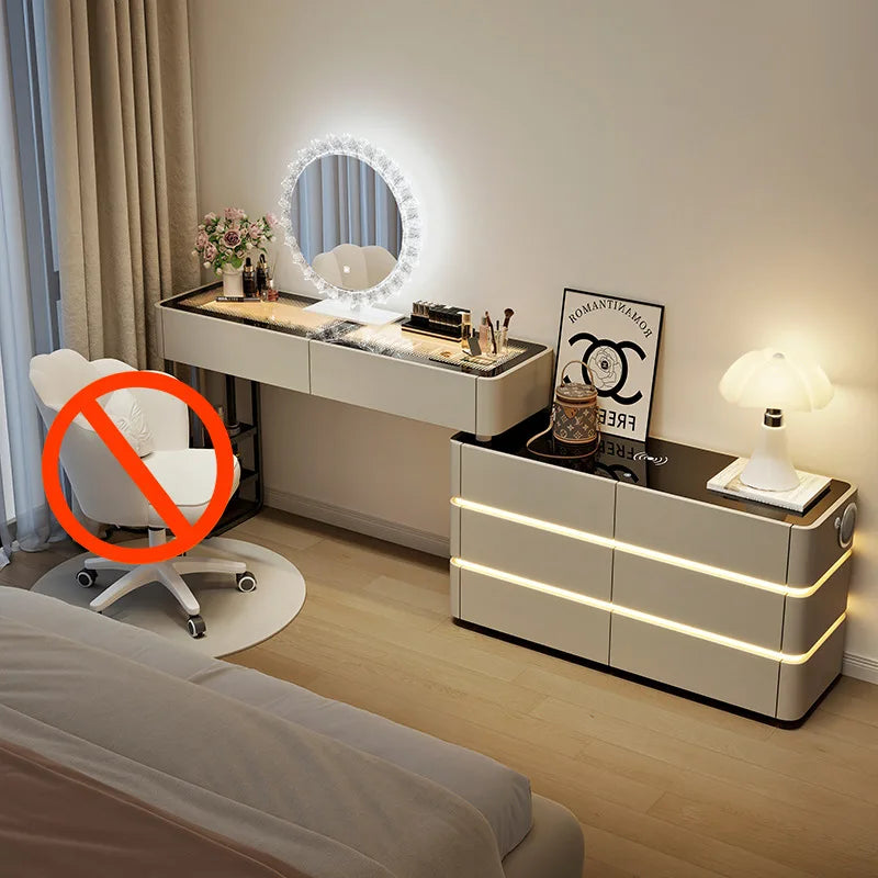 Modern Dressing Table Vanity Desk Wireless Charge Station