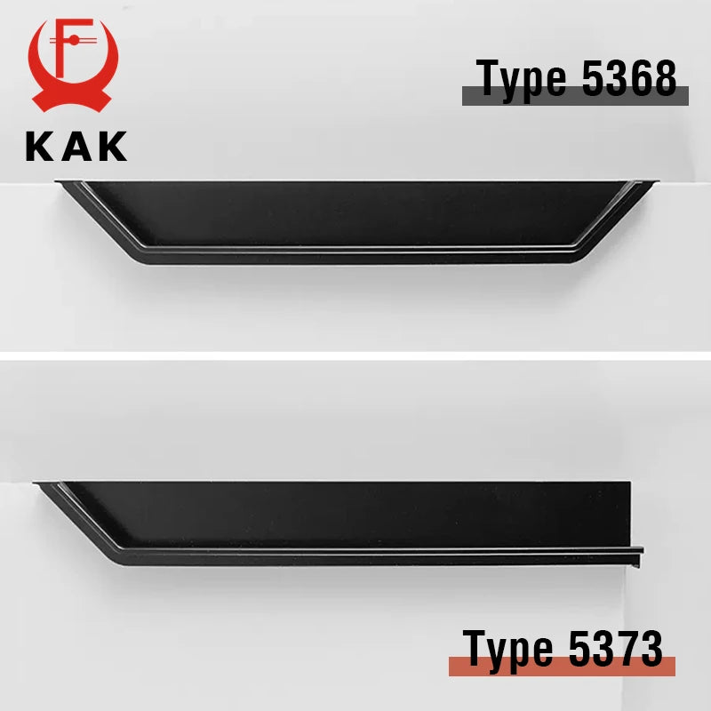 Kak Recessed Cabinet Handles Black Hidden Sliding Door