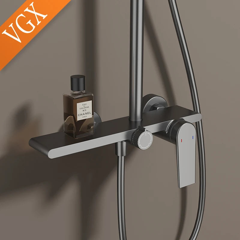 Vgx Gold Shower System Bathroom Shower Faucet 3-Way