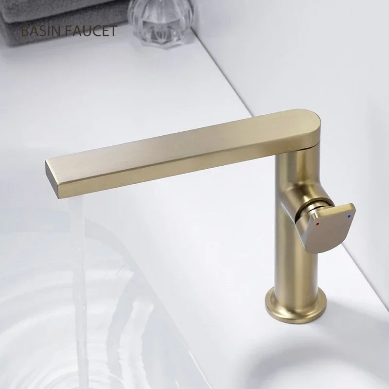 Brass Cold Bathroom Faucet Grey Toilet Vanity Basin