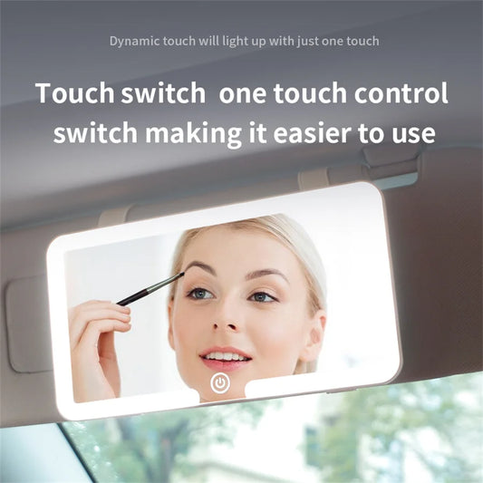 Universal Car Sun Visor Makeup Mirror Led Fill