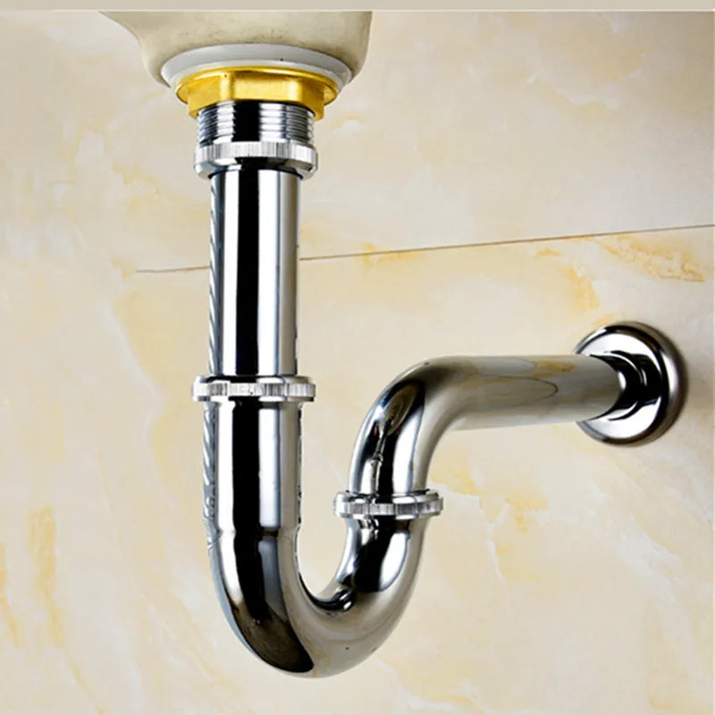 Chrome Pop Up Drain Stainless Steel Round Siphon
