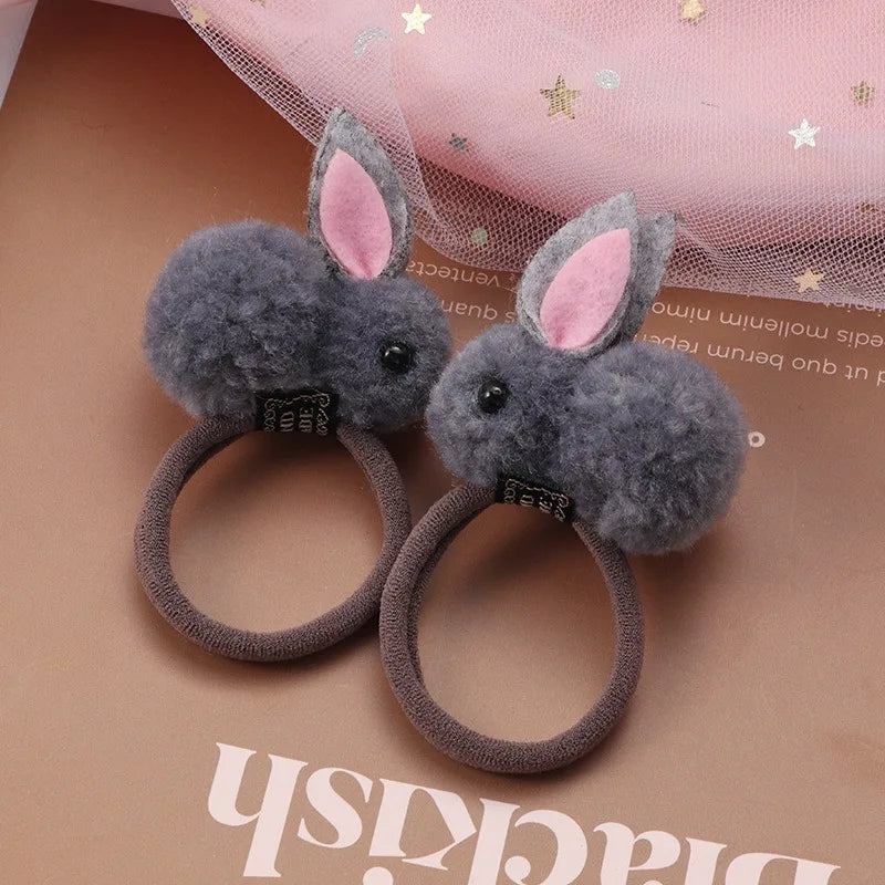 2-Pack Cute Hairball Rabbit Towel Ring Rabbit Hair