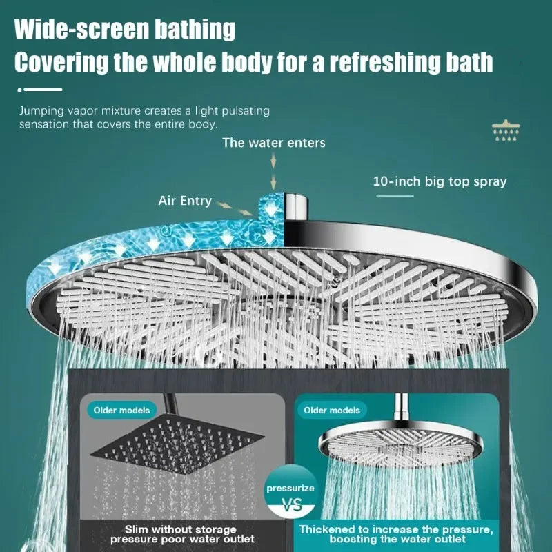10 Inch Big Panel Rainfall Shower Head High