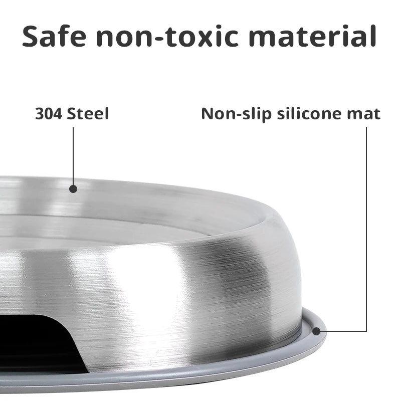 304 Stainless Steel Cat Dog Pet Bowl Non