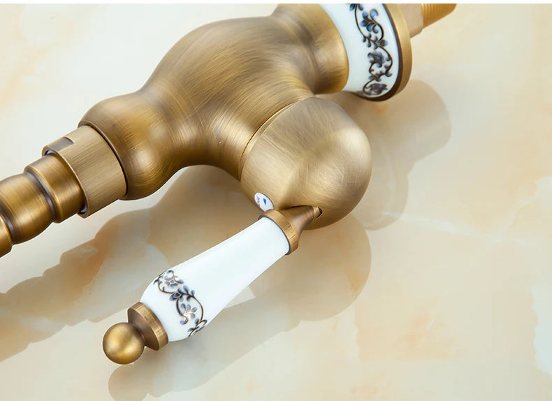 Bathroom Sink Faucet Antique Bronze 360 Degree Turn