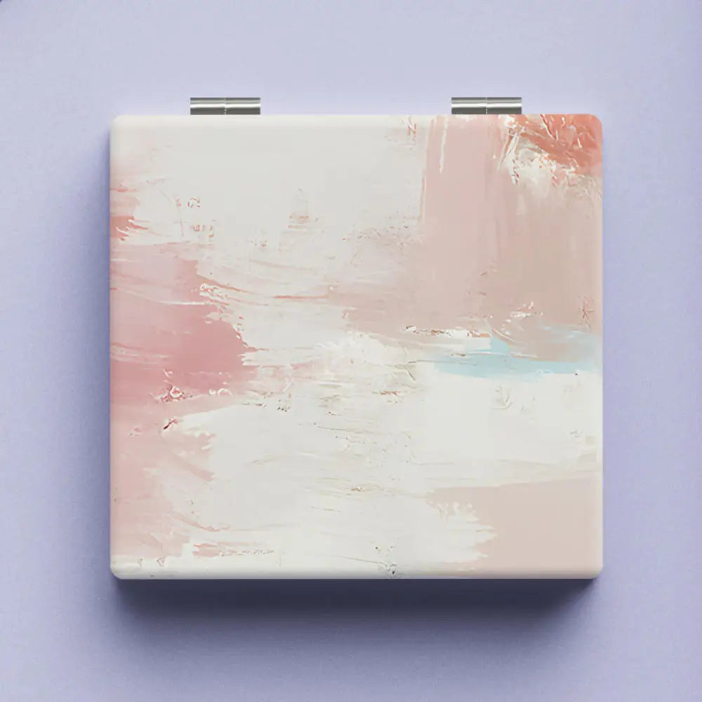 Abstract Painting Double-Sided Makeup Mirror 2x Magnifying
