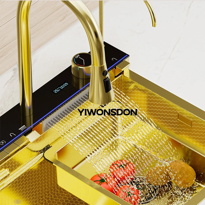 Nano Black Sink Large Slot Integrated Digital Display
