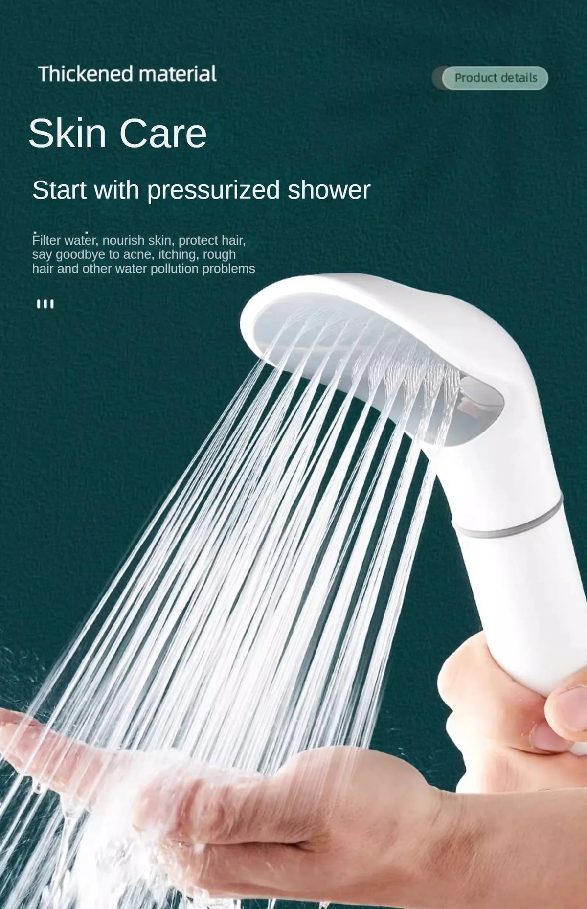 Booster Shower Head Filter Low Water Pressure Handheld