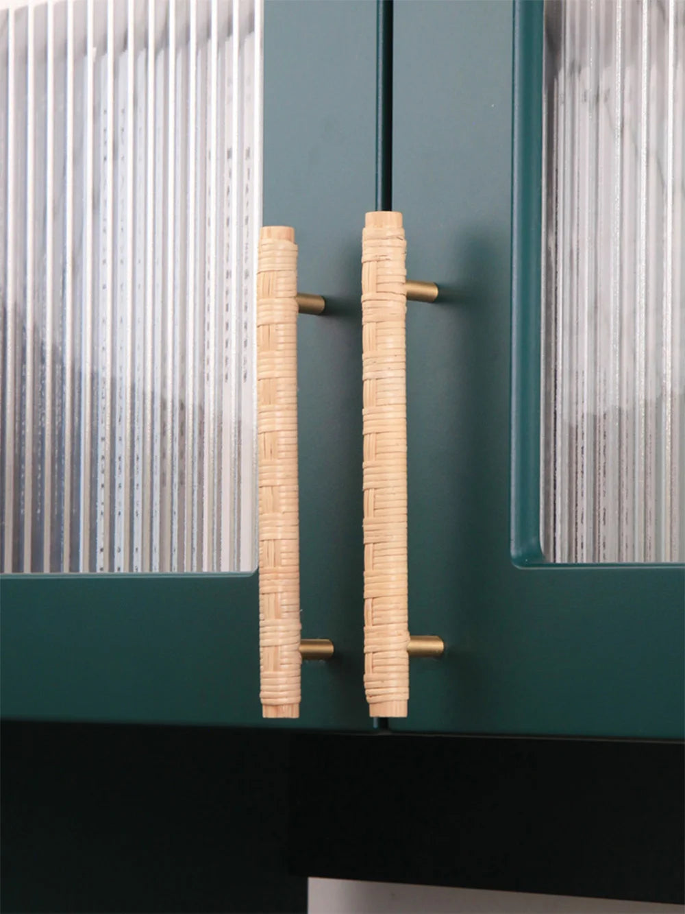 Wooden Rattan Cabinet Door Handles Unique Drawer Pulls