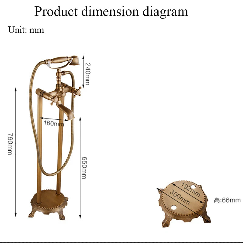 Brass Bathroom Faucet Bathtub Faucets 360 Rotation Floor