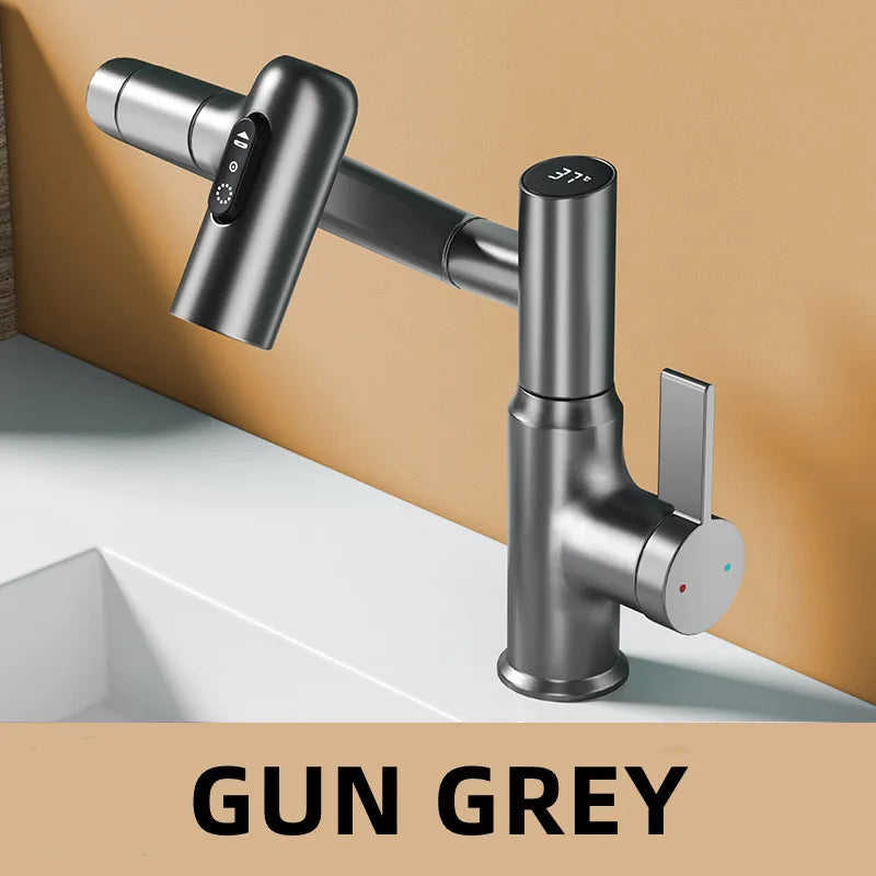 Digital Display Led Basin Faucet 360 Rotation Multi-Function