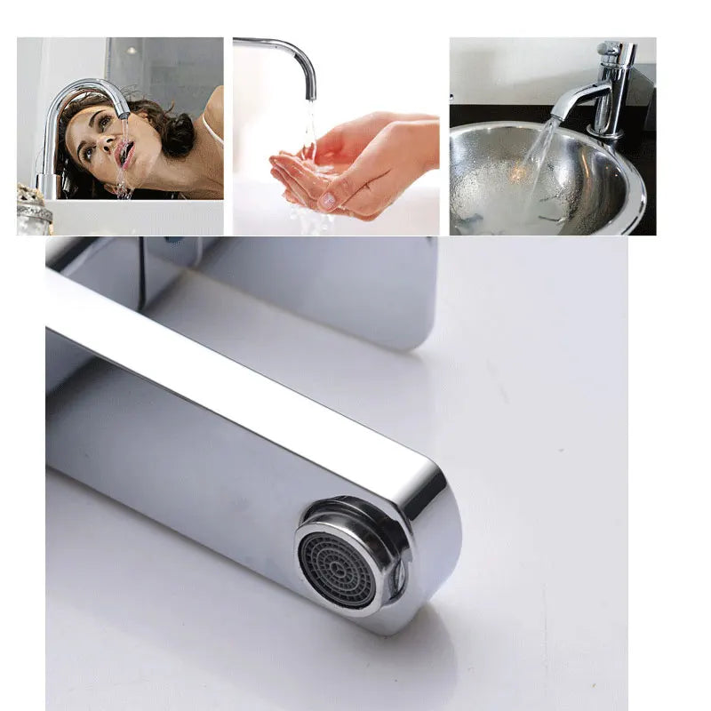Rethme Gold Bathroom Faucet Stainless Steel Square Mixer