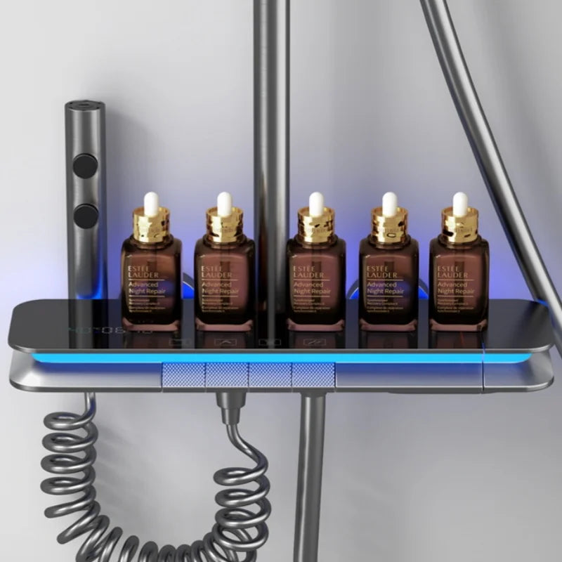 Bathroom Smart Shower System Temperature Digital Display Led