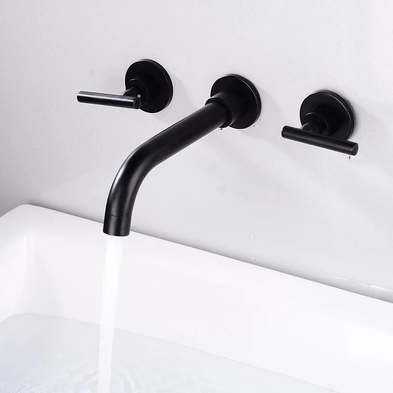 Bakala Brass Matte Black Bathroom Sink Faucet Tap