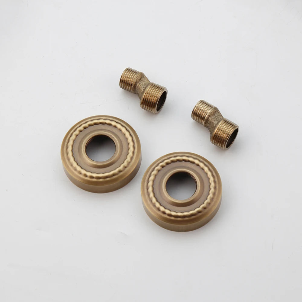 Zappo Antique Brass Shower Systerm Flexible Retro Brass