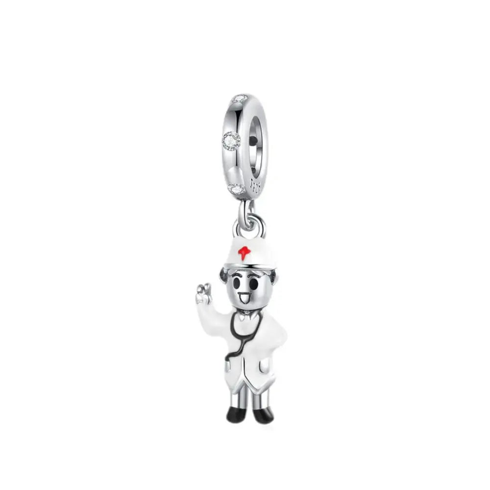 Original 925 Sterling Silver Medicine Cabinet Stethoscop Charm